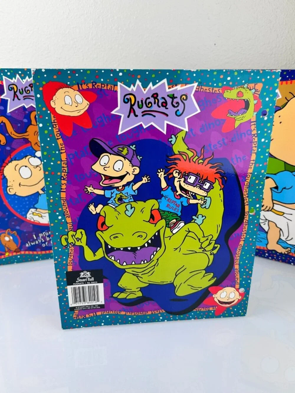 Rugrats Vintage Set of 3 School Paper Folders Tommy 90s Reptar Nickelodeon